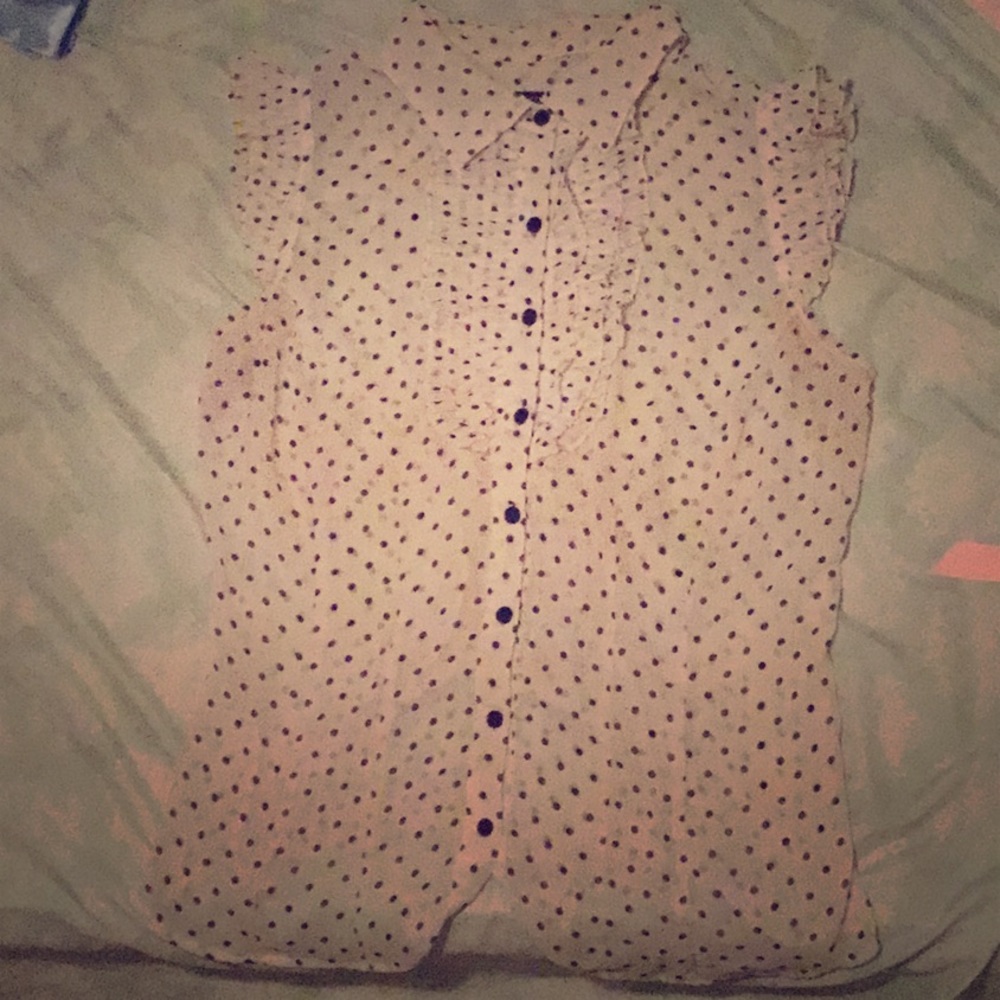 A polka dot blouse